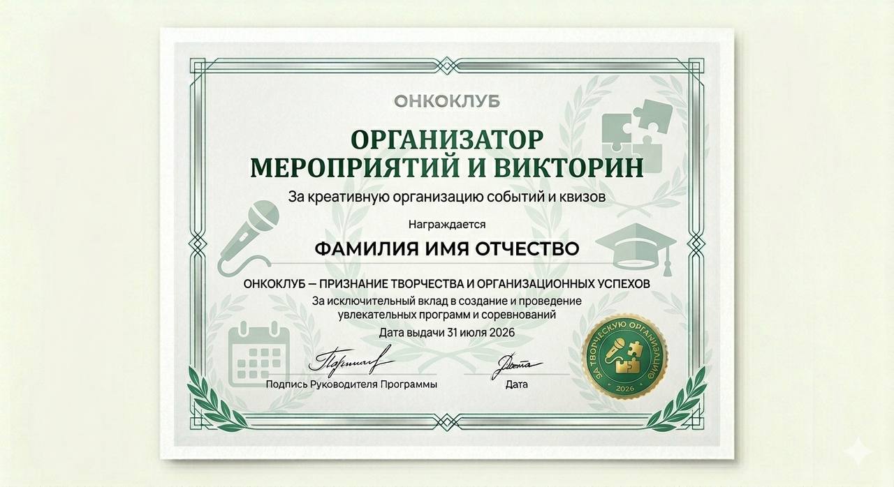 Организатор мероприятий и викторин
